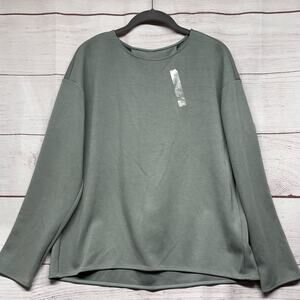 Uniqlo Gray Long Sleeve Top Shirt Size L